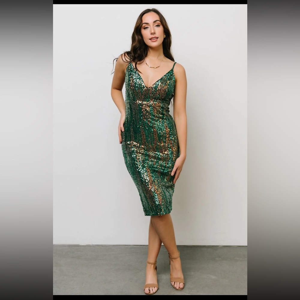 SOLD Baltic Born Michelle Sequined Midi Dress
